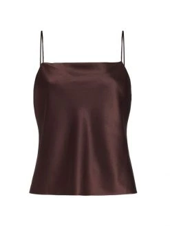 Alice + Olivia Harmon Drapey Slip Tank Charcoal -Alice + Olivia Sales unnamed file 2789