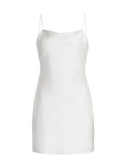 Alice + Olivia Harmony Mini Slip Dress Bright Poppy
