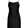 Alice + Olivia Harmony Mini Slip Dress Black