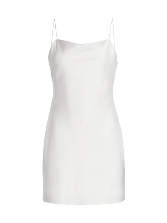 Alice + Olivia Harmony Mini Slip Dress Black 4 Alice + Olivia Harmony Mini Slip Dress Black - Image 4