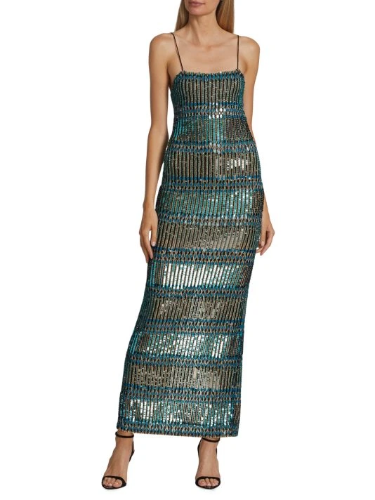 Alice + Olivia Fifi Embellished Maxi-Dress 3 Alice + Olivia Fifi Embellished Maxi-Dress - Image 3