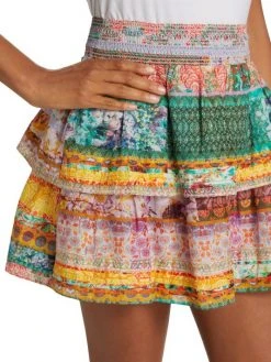 Alice + Olivia Jojo Printed Tiered Ruffle Miniskirt -Alice + Olivia Sales unnamed file 367