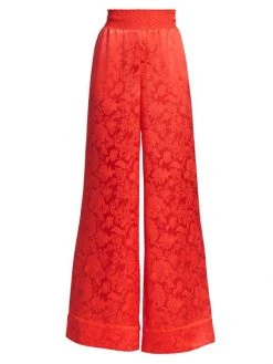Alice + Olivia Willis Satin Wide-Leg Pants