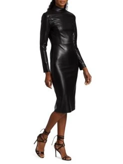 Alice + Olivia Delora Faux Leather Sheath Dress -Alice + Olivia Sales unnamed file 386