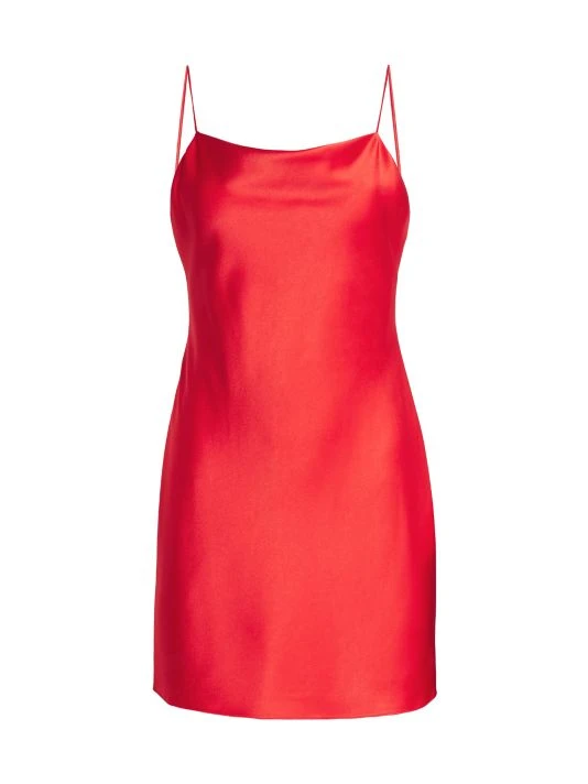 Alice + Olivia Harmony Mini Slip Dress Bright Poppy 10 Alice + Olivia Harmony Mini Slip Dress Bright Poppy - Image 10