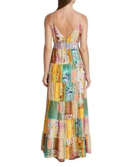 Alice + Olivia Karolina Paneled Linen-Blend Maxi Dress -Alice + Olivia Sales unnamed file 409