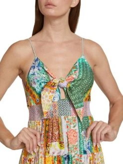 Alice + Olivia Karolina Paneled Linen-Blend Maxi Dress -Alice + Olivia Sales unnamed file 410