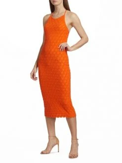 Alice + Olivia Jone Halter Midi-Dress -Alice + Olivia Sales unnamed file 417