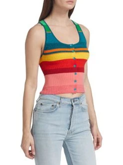 Alice + Olivia Daryn Striped Knit Tank -Alice + Olivia Sales unnamed file 425