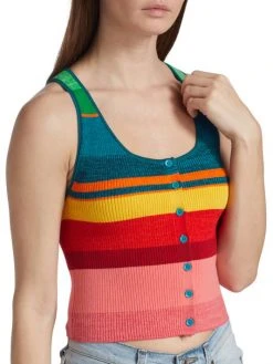 Alice + Olivia Daryn Striped Knit Tank -Alice + Olivia Sales unnamed file 427