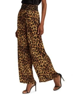 Alice + Olivia Russel Leopard High-Waisted Wide-Leg Pants -Alice + Olivia Sales unnamed file 439