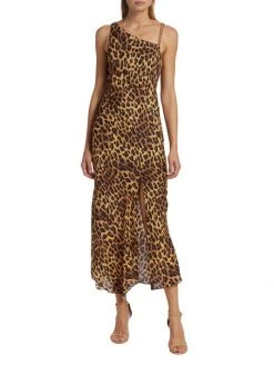 Alice + Olivia Harmony Leopard-Print One-Shoulder Slip Dress 9 Alice + Olivia Harmony Leopard-Print One-Shoulder Slip Dress -Alice + Olivia Sales unnamed file 445