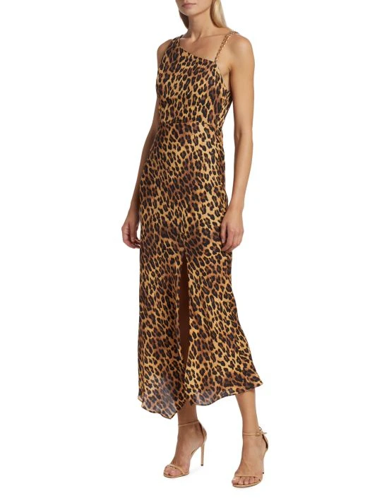 Alice + Olivia Harmony Leopard-Print One-Shoulder Slip Dress 4 Alice + Olivia Harmony Leopard-Print One-Shoulder Slip Dress - Image 4