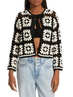 Alice + Olivia Anderson Crochet Cardigan -Alice + Olivia Sales unnamed file 473
