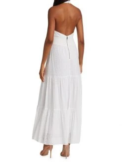 Alice + Olivia Lyndon Cross-Front Halter Maxi Dress -Alice + Olivia Sales unnamed file 482