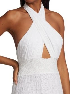 Alice + Olivia Lyndon Cross-Front Halter Maxi Dress -Alice + Olivia Sales unnamed file 483