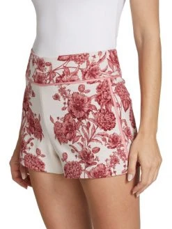 Alice + Olivia Donald High-Rise Floral Jacquard Shorts -Alice + Olivia Sales unnamed file 488