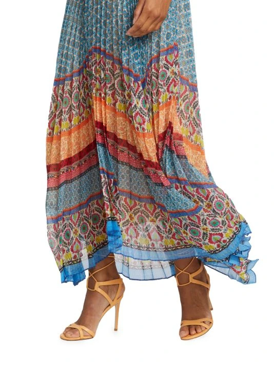 Alice + Olivia Gloria Chain-Strap Pleated Maxi Dress 6 Alice + Olivia Gloria Chain-Strap Pleated Maxi Dress - Image 6