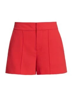 Alice + Olivia Dylan High-Waisted Pintuck Shorts Bright Poppy 7 Alice + Olivia Dylan High-Waisted Pintuck Shorts Bright Poppy -Alice + Olivia Sales unnamed file 502