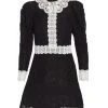 Alice + Olivia Kaitlyn Floral Lace & Crochet Minidress