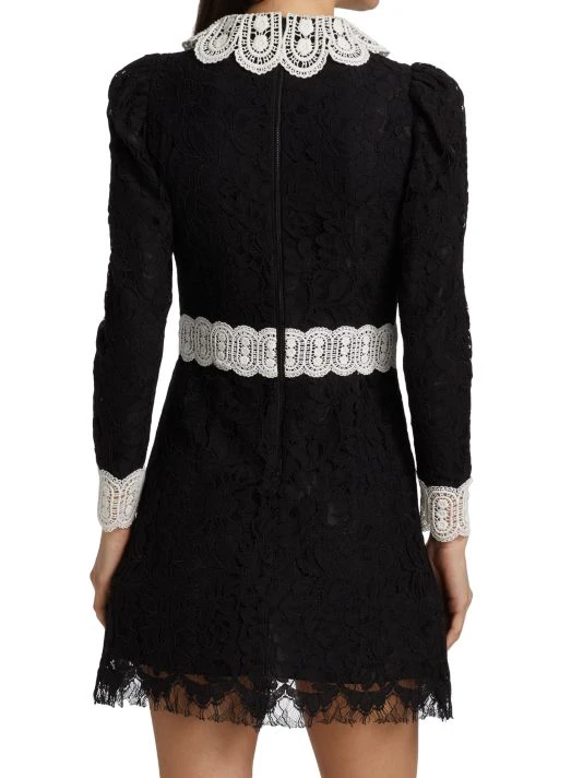 Alice + Olivia Kaitlyn Floral Lace & Crochet Minidress 5 Alice + Olivia Kaitlyn Floral Lace & Crochet Minidress - Image 5