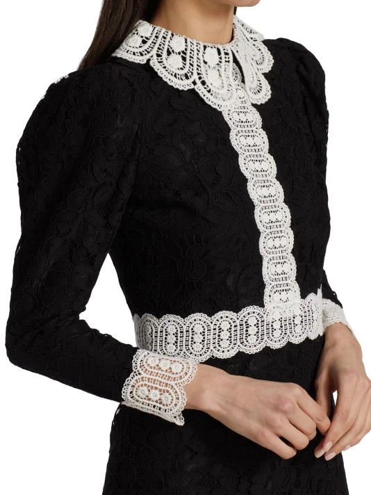 Alice + Olivia Kaitlyn Floral Lace & Crochet Minidress 6 Alice + Olivia Kaitlyn Floral Lace & Crochet Minidress - Image 6