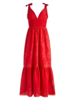 Alice + Olivia Levine Eyelet-Embroidered Maxi Dress