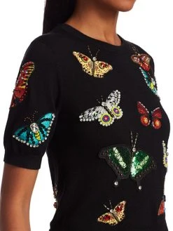 Alice + Olivia Ciara Butterfly Embroidered Sweater -Alice + Olivia Sales unnamed file 53