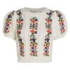 Alice + Olivia Daren Cotton & Wool Knit Crop Sweater