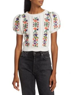 Alice + Olivia Daren Cotton & Wool Knit Crop Sweater 9 Alice + Olivia Daren Cotton & Wool Knit Crop Sweater -Alice + Olivia Sales unnamed file 532