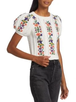 Alice + Olivia Daren Cotton & Wool Knit Crop Sweater 10 Alice + Olivia Daren Cotton & Wool Knit Crop Sweater -Alice + Olivia Sales unnamed file 533