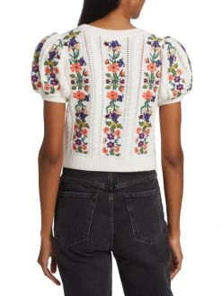 Alice + Olivia Daren Cotton & Wool Knit Crop Sweater 11 Alice + Olivia Daren Cotton & Wool Knit Crop Sweater -Alice + Olivia Sales unnamed file 534