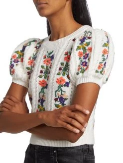 Alice + Olivia Daren Cotton & Wool Knit Crop Sweater 12 Alice + Olivia Daren Cotton & Wool Knit Crop Sweater -Alice + Olivia Sales unnamed file 535