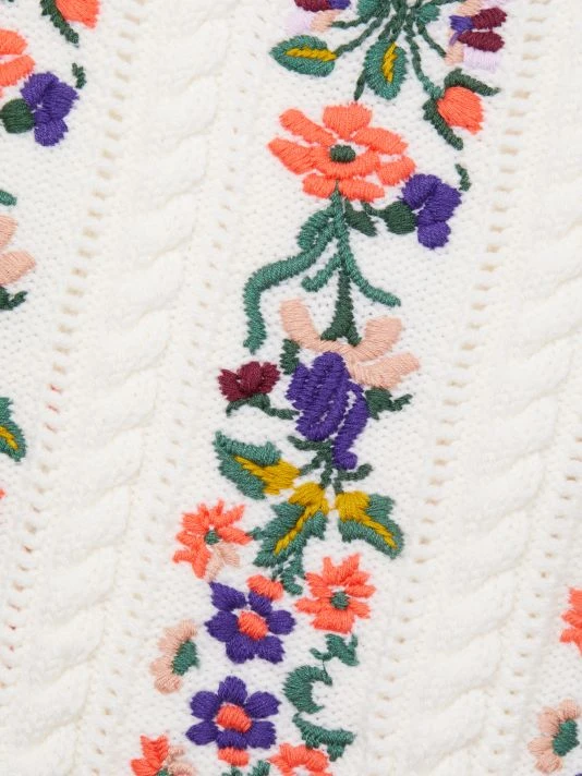 Alice + Olivia Daren Cotton & Wool Knit Crop Sweater 7 Alice + Olivia Daren Cotton & Wool Knit Crop Sweater - Image 7