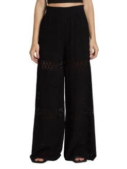 Alice + Olivia Russell Smocked Eyelet Wide-Leg Pants -Alice + Olivia Sales unnamed file 546