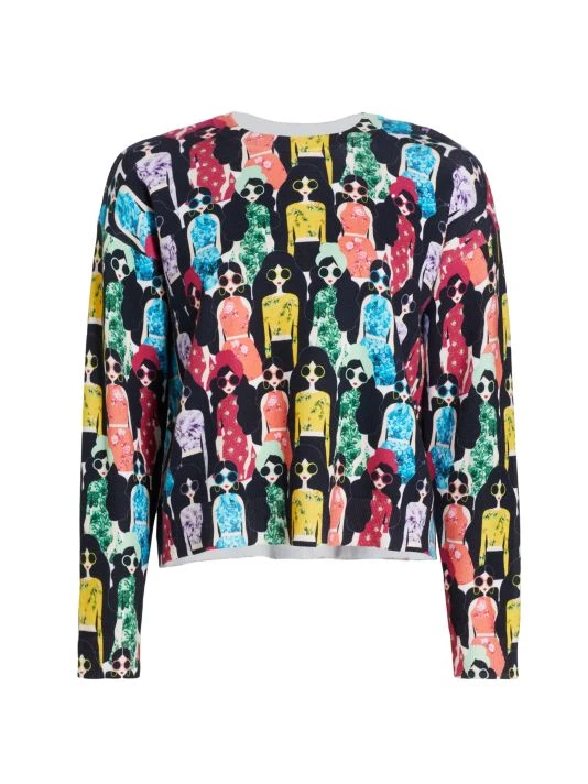 Alice + Olivia Gleeson Printed Pullover Sweater 1 Alice + Olivia Gleeson Printed Pullover Sweater