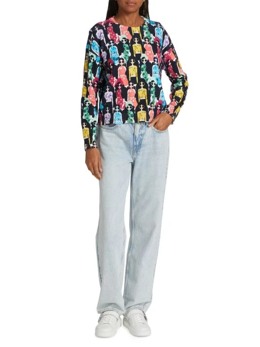 Alice + Olivia Gleeson Printed Pullover Sweater 2 Alice + Olivia Gleeson Printed Pullover Sweater - Image 2