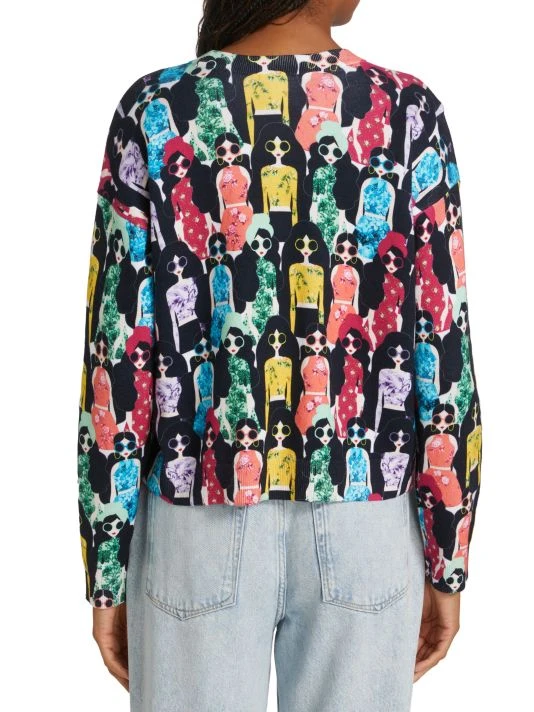 Alice + Olivia Gleeson Printed Pullover Sweater 5 Alice + Olivia Gleeson Printed Pullover Sweater - Image 5