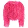 Alice + Olivia Kidman Dyed Ostrich Feather Jacket