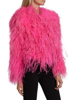 Alice + Olivia Kidman Dyed Ostrich Feather Jacket 10 Alice + Olivia Kidman Dyed Ostrich Feather Jacket -Alice + Olivia Sales unnamed file 586