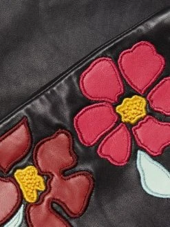 Alice + Olivia Riley Embroidered Vegan Leather Miniskirt -Alice + Olivia Sales unnamed file 596