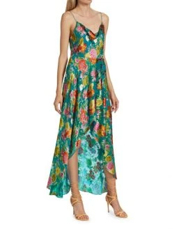 Alice + Olivia Christina Floral-Printed Hi-Lo Dress -Alice + Olivia Sales unnamed file 599