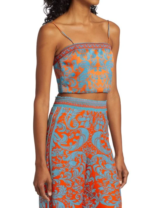 Alice + Olivia Athena Printed Wide-Leg Pants 4 Alice + Olivia Athena Printed Wide-Leg Pants - Image 4