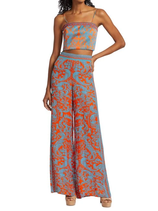 Alice + Olivia Ceresi Smocked Printed Tank 2 Alice + Olivia Ceresi Smocked Printed Tank - Image 2