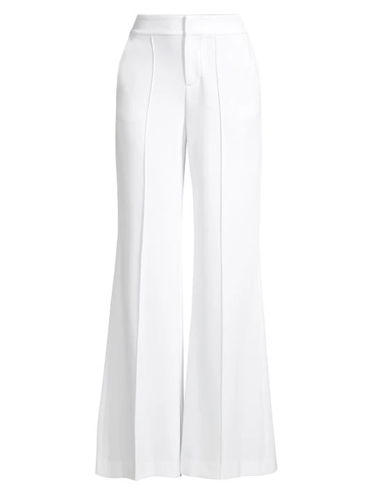 Alice + Olivia Dylan High-Waist Wide-Leg Pants White 3 Alice + Olivia Dylan High-Waist Wide-Leg Pants White - Image 3