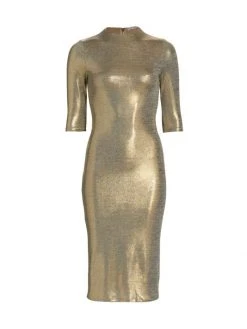 Alice + Olivia Delora Mock Turtleneck Dress