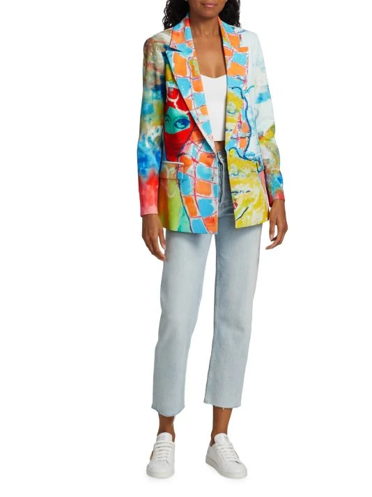 Alice + Olivia X Kidsuper Denny Printed Boyfriend Blazer 2 Alice + Olivia X Kidsuper Denny Printed Boyfriend Blazer - Image 2