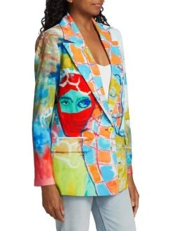Alice + Olivia X Kidsuper Denny Printed Boyfriend Blazer 10 Alice + Olivia X Kidsuper Denny Printed Boyfriend Blazer -Alice + Olivia Sales unnamed file 653