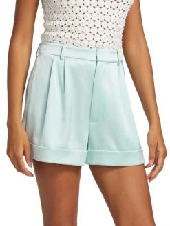 Alice + Olivia Conry Pleated Satin Shorts -Alice + Olivia Sales unnamed file 667