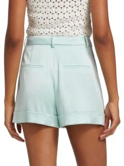 Alice + Olivia Conry Pleated Satin Shorts -Alice + Olivia Sales unnamed file 668